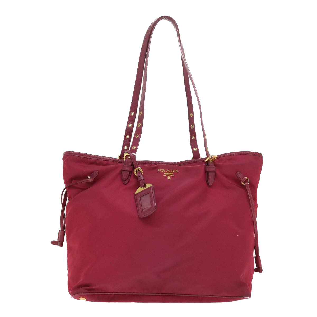 Prada Tote Bag Nylon Pink Auth 46322